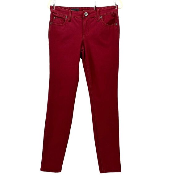 Kut From The Kloth Mia Toothpick Skinny Dark Red Skinny Jeans Womens 4 - Picture 1 of 8